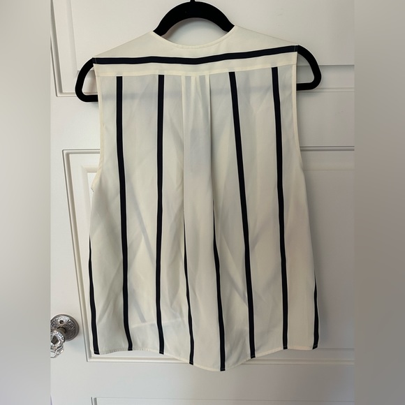 Rag & Bone Beige Stripe Sleeveless Victor Blouse NWT - Picture 8 of 8